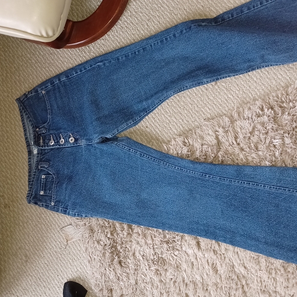 Levi's 725 Vintage button fly jeans flare leg sz 7 - Picture 3 of 4